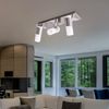 LED Deckenleuchte chrom, bewegliche Strahler, L 38cm Bild 3