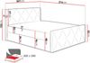 Mirjan24 Boxspringbett Nakir Lux, Grün 200x200 cm Bild 4