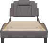 vidaXL Bettgestell "Viana" ohne Matratze Grau 90x200 cm Kunstleder 3208071 Bild 4