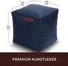 Green Bean® Sitzhocker aus Kunstleder - Pouf mit EPS Perlen Füllung - 40 x 40 cm - perfekte Ergänzung zum Sitzsack - Dunkelblau Bild 4