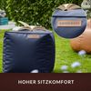 Green Bean® Sitzhocker aus Kunstleder - Pouf mit EPS Perlen Füllung - 40 x 40 cm - perfekte Ergänzung zum Sitzsack - Dunkelblau Bild 5