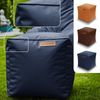 Green Bean® Sitzhocker aus Kunstleder - Pouf mit EPS Perlen Füllung - 40 x 40 cm - perfekte Ergänzung zum Sitzsack - Dunkelblau Bild 2