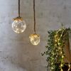 Glaskugel "Jutta", 15 LED-Lichter, 10 cm Ø, 140 cm Bild 2