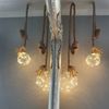 Glaskugel "Jutta", 15 LED-Lichter, 10 cm Ø, 140 cm Bild 3
