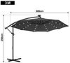 FIVMEN Sonnenschirm Sonnenschirme mit LED Solarbetriebene höhenverstellbarer Schirm, Balkonschirm Gartenschirm UV Schutz mit Solar LED Bild 2