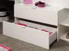Vente-unique - GISELE Bett Holz, Platte BeigeWeiß - B 135 cm x H 90 cm x L 203 cm Bild 5