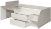 Vente-unique - GISELE Bett Holz, Platte BeigeWeiß - B 135 cm x H 90 cm x L 203 cm Bild 2