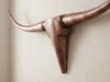 Deko Geweih Bull M Bronze 100cm Aluminium Stierkopf Modern Wandskulptur Longhorn Bild 4