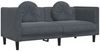 vidaXL 3-tlg. Sofagarnitur mit Kissen Dunkelgrau Samt 3209248 Bild 5