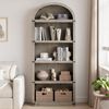 GarveeMore Bücherregal Bücherregal 5 Regal Bogen Bücherregal Display Storage Rack für Zuhause Bild 2