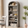 GarveeMore Bücherregal Bücherregal 5 Regal Bogen Bücherregal Display Storage Rack für Zuhause Bild 3