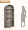 GarveeMore Bücherregal Bücherregal 5 Regal Bogen Bücherregal Display Storage Rack für Zuhause Bild 4