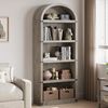 GarveeMore Bücherregal Bücherregal 5 Regal Bogen Bücherregal Display Storage Rack für Zuhause Bild 5