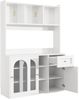 Küchenschrank mit LED-Beleuchtung 120x35x167 cm, weiß, APP-gesteuert, Glasfront & Kippschutz Bild 5