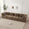 4-Sitzer Wohnlandschaft H 69 x T 386 x B 104 cm aus Cord, modular erweiterbar, ohne Aufbau Bild 3