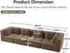 4-Sitzer Wohnlandschaft H 69 x T 386 x B 104 cm aus Cord, modular erweiterbar, ohne Aufbau Bild 5