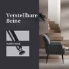 Intimate WM Heart Sessel Einzelsessel, Retro Fernsehsessel mit Metallbeinen, Teddystoff Loungesessel mit Armlehne für Schlafzimmer Wohnzimmer Bild 3