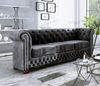 S-Style Möbel Polstergarnitur Chesterfield Leeds 3+2+1, (1x 3-Sitzer-Sofa, 1x 2-Sitzer-Sofa, 1x Sessel), mit Wellenfederung Bild 3