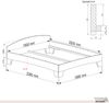 Zirbenbett Massivholzbett "Rosi" metallfrei 180 x 220 cm 38 cm mit Kopfteil Bild 5