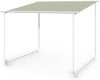 Nantes Pavillon Gazebo Sonnendach 3x3 m Polyester Stahlrahmen UV50+ Bodenrollen Dunkelgrau Bild 3