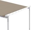 Nantes Pavillon Gazebo Sonnendach 3x3 m Polyester Stahlrahmen UV50+ Bodenrollen Dunkelgrau Bild 4