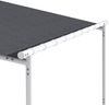 Nantes Pavillon Gazebo Sonnendach 3x3 m Polyester Stahlrahmen UV50+ Bodenrollen Dunkelgrau Bild 5