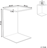 Beistelltisch LOURDES Sicherheitsglas Schwarz Bild 2