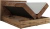 Doppelbett, Boxspringbett mit Bettkästen, Multipocket-Matratze und Topper, Set mit Kopfteil, Eiche Wotan Holzrahmen - WOOD CLASSIC - 160 x 200 cm - Orange Cord - H4 Bild 5