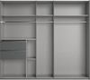 Schwebetürenschrank Kleiderschrank 250 cm Spiegel Schubladen Grafit, Eiche Dekor Bild 2