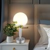 LED Tischleuchte, Touchdimmer, Pilz, Akku, silber, H 29,5 cm Bild 2
