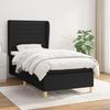 vidaXL Boxspringbett mit Matratze Schwarz 90x190 cm Stoff 3128567 Bild 1
