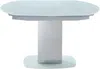 Vente-unique - Esstisch ausziehbar - Glas & Metall - Weiß - TALICIA Bild 3