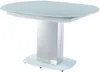 Vente-unique - Esstisch ausziehbar - Glas & Metall - Weiß - TALICIA Bild 5