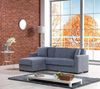 Dmora Schlafsofa mit Halbinsel Armadillo, Wende-Ecksofa, Wohnzimmersofa mit Chaiselongue und 2 Kissen, 230 x 150 x 81 cm, Grau Bild 2