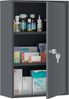 Kleankin Medizinschrank Medikamenten-Aufbewahrung Metall (Arzneischrank, 1-St, Medikamentenschrank) Abschließbar, 3 Fächer, Wandmontage Bild 2