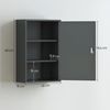 Kleankin Medizinschrank Medikamenten-Aufbewahrung Metall (Arzneischrank, 1-St, Medikamentenschrank) Abschließbar, 3 Fächer, Wandmontage Bild 3