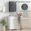 Kleankin Medizinschrank Medikamenten-Aufbewahrung Metall (Arzneischrank, 1-St, Medikamentenschrank) Abschließbar, 3 Fächer, Wandmontage Bild 4