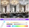 oyajia Deckenleuchte Leise Deckenventilator mit Beleuchtung, Luftzirkulation Beleuchtung, RGB-Hintergrundbeleuchtung, LED fest integriert, kaltweiß, warmweiß, neutralweiß, RGB, Luftzirkulation Beleuchtung für Wohnzimmer Schlafzimmer Küche, 60×14cm Bild 4