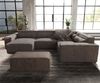 Wohnlandschaft Sirpio 300x210 cm Mikrofaser Khakibraun Recamiere variabel mit Hocker Bild 2