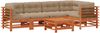 vidaXL Garten-Lounge-Set 6 pcs Wachsbraun Massives Kiefernholz 3418096 Bild 2