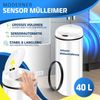 KESSER® Automatik Sensor Mülleimer Abfalleimer Abfall EDELSTAHL Papierkorb 40 Liter, 40 Liter WEIß Bild 2
