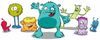 Emsa Kinder-Trinkglas Kids, 0,2 Liter, Motiv: Monster, Blau/Gelb, 1 Stück (1er Pack) Bild 3