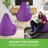 Green Bean® Sitzsack mit Rückenlehne, 230L Füllung waschbar, Polyester-PVC-Stoff lila, 80 x 70 x 90 cm Bild 3