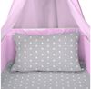 Amilian Babybettwäsche Set 7-teilig - Bettwäsche 100x135 - Kissenbezug 40x60 - mit Himmel, Vollstoffhimmel, 7 teilig, Komplett-Set für Babybett, Gitterbett - Kinderbettwäsche Bild 3