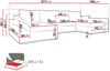 Ecksofa Chione U Cord (Farbe: Poso 14) Bild 5