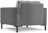 Micadoni Sessel Mamaia 1-Sitzer Samt Bluvel Hellgrau schwarze Beine Bild 2