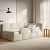Selsey 'Cloudy' Kinderbett 120 cm, Bettkasten, 2x Rausfallschutz, Bouclé, rechts, Hellbeige Bild 3
