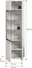 Vitrine (B/H/T: 45x160x34 cm) in weiß hochglanz tiefzieh Bild 4