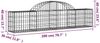 vidaXL Gabione mit Hochbogen 200x30x40/60 cm Verzinktes Eisen 153482 Bild 5