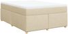 vidaXL Boxspringbett mit Matratze Creme 140x190 cm Stoff 3285378 Bild 2